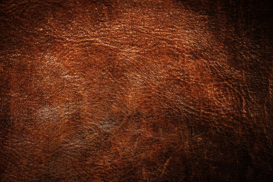 Dark Brown Leather Background Or Texture