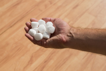 Salt pellets for the water softener