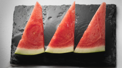 Fresh slices of watermelon