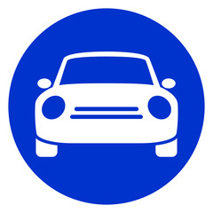 blue circle car icon