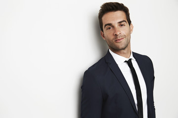 Portrait of sharp dressed guy in suit