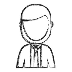 Fototapeta na wymiar avatar businessman icon over white background vector illustration