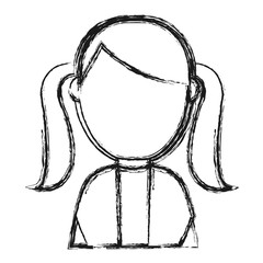 avatar woman icon over white background vector illustration