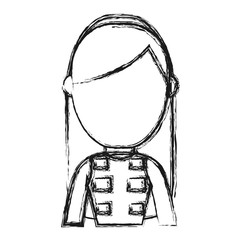 avatar woman icon over white background vector illustration