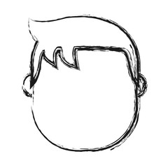 avatar man face icon over white background vector illustration