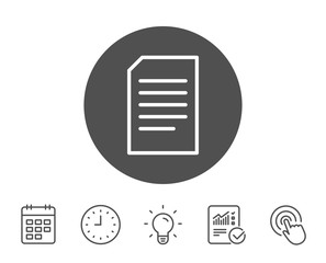 Document Management line icon. File sign.