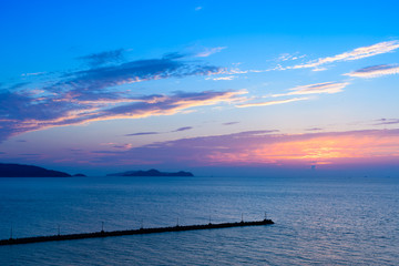 芦屋海岸の夕景