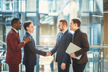 Business Man deal. Business handshake and business people on deal concept