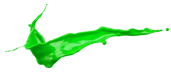 green paint splash isolated on a white background © Iurii Kachkovskyi