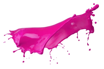 Rolgordijnen pink paint splash isolated on a white background © Iurii Kachkovskyi