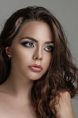 Fototapeta premium Portrait of beautiful sensual girl