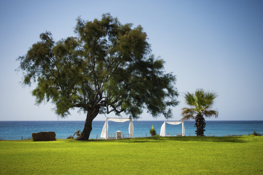 lounge beach in Kelibia, Tunisia
