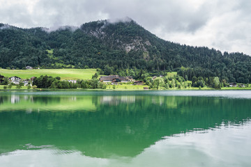 The mountain lake Thiersee in Tyrol, Austria
