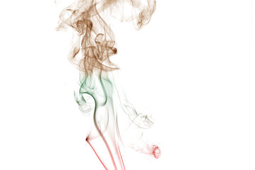 Fototapeta premium colored smoke isolated on white background
