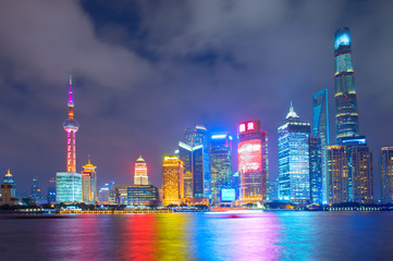  Shanghai financial Downtown skyline, China