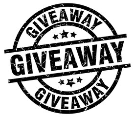 giveaway round grunge black stamp