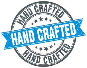 hand crafted round grunge ribbon stamp