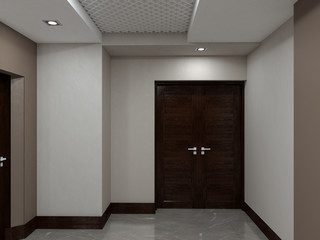 Public interior 3D rendering