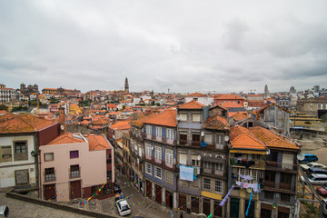 Fototapeta na wymiar Porto, Portugal - July 2017. Cityscape, Porto, Portugal old town is a popular tourist attraction of Europe.