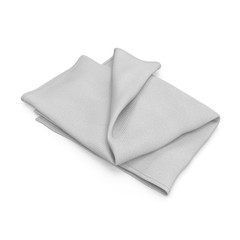 Towel isolated on white. 3D illustration