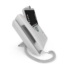 VOIP phone IP phone isolated on a white. 3D illustration