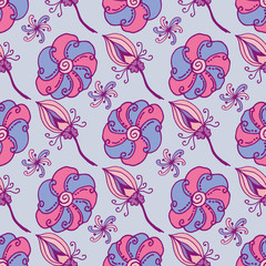 Fototapeta premium Color flower seamless pattern
