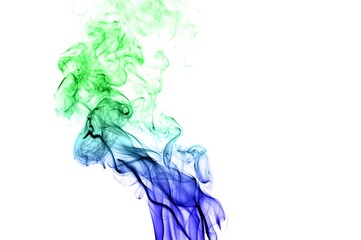 Abstract background Blue and green  smoke.Blue and green smoke