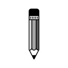 Pencil vector icon on white background, isolated object