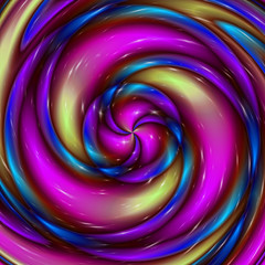 3d illustration - abstrakt bunt wirbel 