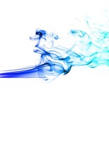 Abstract Light blue smoke on white background, Light blue background,Light blue ink background