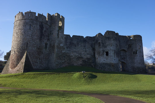 Chepstow castle in Wales