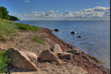 the beach by the fjord