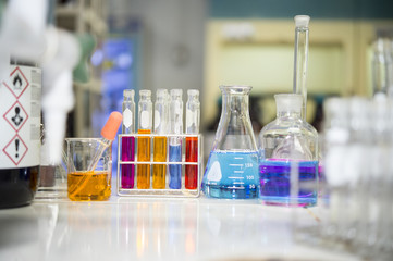 Asian scientists are experimenting with chemistry in the laboratory.