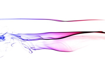Abstract colorful smoke on white background, smoke background,colorful ink background,red, Blue,beautiful color smoke