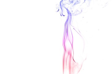 Naklejka na ściany i meble Abstract colorful smoke on white background, smoke background,colorful ink background,red, Blue,beautiful color smoke