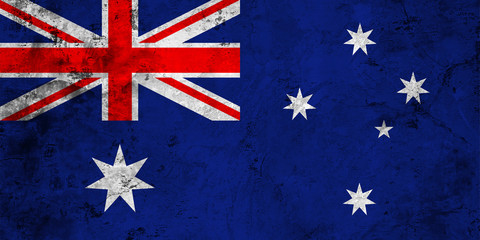 Flag of the Australia close up