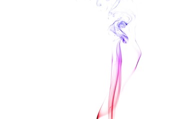 Plakat Abstract colorful smoke on white background, smoke background,colorful ink background,red, Blue,beautiful color smoke