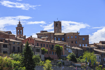 Fototapeta na wymiar City of Pieve in Umbria in Italy.
