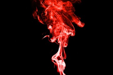 Abstract red smoke on black background, smoke background,colorful ink background,red  fire,beautiful color smoke