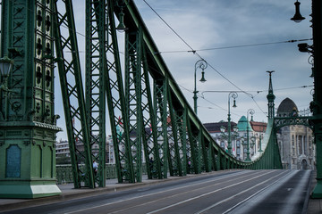 Fototapeta na wymiar Budapest the capital of Hungary crossed by the Danube River