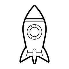 Rocket icon Spaceship aircraft and start up theme Isolated design Vector illustration