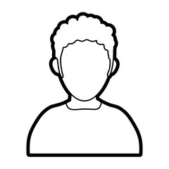 Man icon Male avatar person people and human theme Isolated design Vector illustration