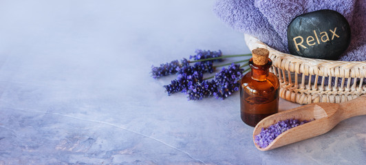 Lavender essential oil spa