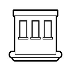 Building icon City architecture urban and modern theme Isolated design Vector illustration