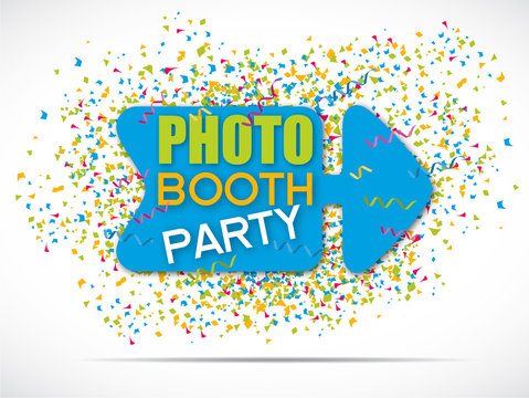 Étiquette flèche direction : photobooth party