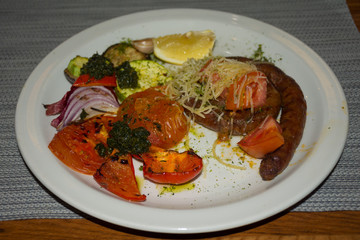 salsiccia with grilled vegetables