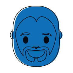 Obraz na płótnie Canvas cartoon man with beard icon over white background vector illustration