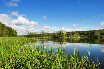 Beautiful summer landscape of the Urals