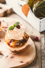Cranberry pumpkin cupcakes