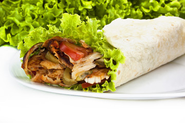 Chicken gyro wrap